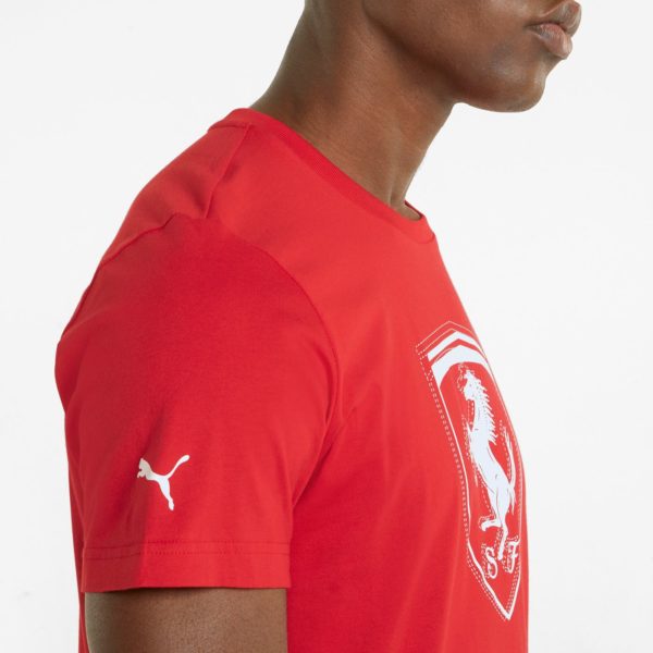 0035477_puma-ferrari-race-tonal-big-shield-tee-rosso-erkek-533752-02 Maicë Për Meshkuj PUMA Ferrari 533752-02