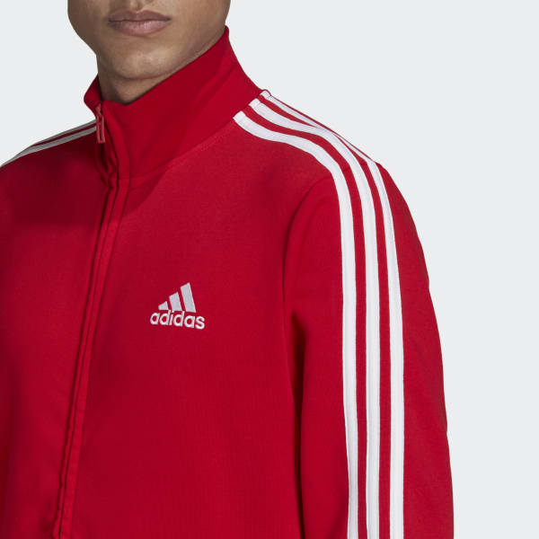 AEROREADY_Essentials_3-Stripes_Track_Suit_Red_GK9978_41_detail Trenerka Komplet Për Meshkuj ADIDAS GK9978