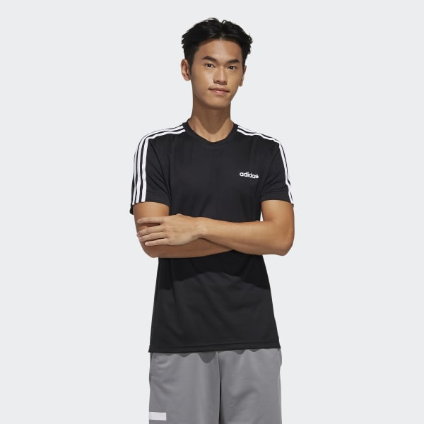 Designed_2_Move_3-Stripes_Tee_Black_FL0349_21_model Maicë Për Meshkuj ADIDAS FL0349