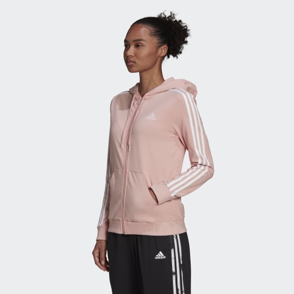Essentials_3-Stripes_Full-Zip_Hoodie_Pink_HC9251_21_model Duks Për Femra ADIDAS HC9251