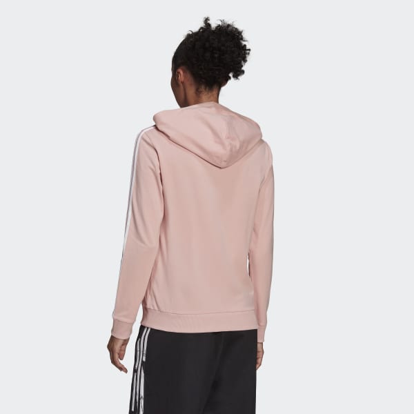 Essentials_Single_Jersey_3-Stripes_Full-Zip_Hoodie_Pink_HC9251_23_hover_model Duks Për Femra ADIDAS HC9251