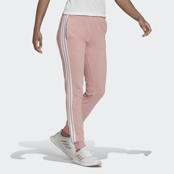 Essentials_Single_Jersey_3-Stripes_Joggers_Pink_HD4272 Trenerka Të Poshtme Për Femra ADIDAS HD4272