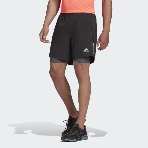 Own_the_Run_Two-in-One_Shorts_Black_FS9809_21_model Shorce Për Meshkuj ADIDAS FS9809