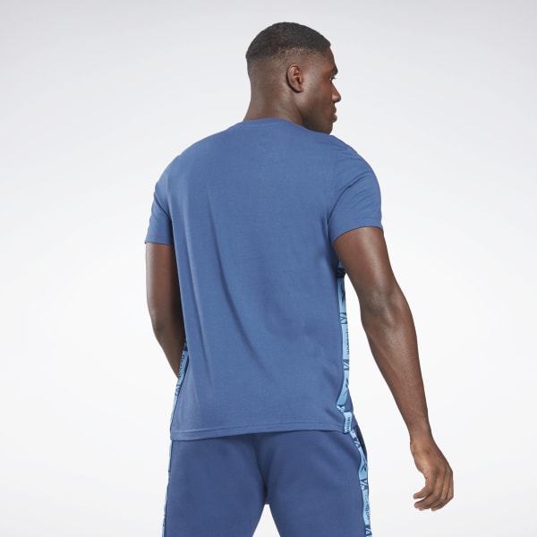 Reebok_Identity_Tape_T-Shirt_Blue_HB2147_03_standard_hover Maicë Për Meshkuj REEBOK HB2147