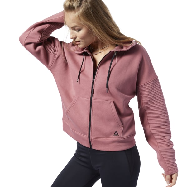 Workout_Ready_Hooded_Sweatshirt_Pink_EC2381_01_standard Duks Reebok WOR Versatile Fullzip EC2381