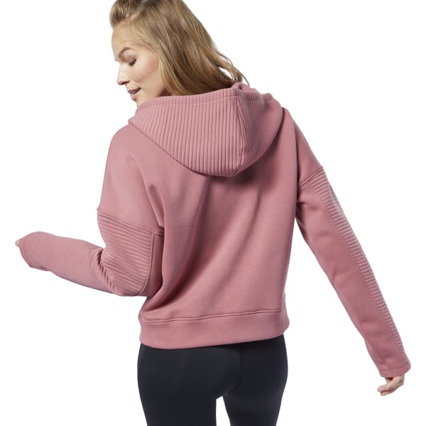 Workout_Ready_Hooded_Sweatshirt_Pink_EC2381_03_standard_hover Duks Reebok WOR Versatile Fullzip EC2381