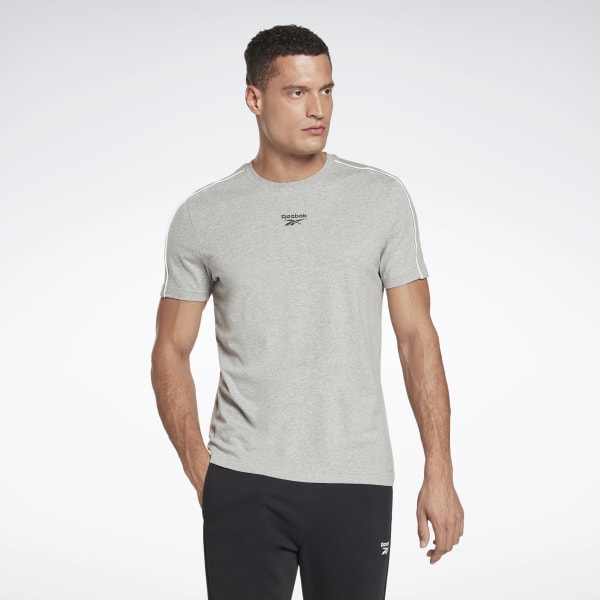 Workout_Ready_Piping_T-Shirt_Grey_HA1066_01_standard Maicë Për Meshkuj REEBOK HA1066