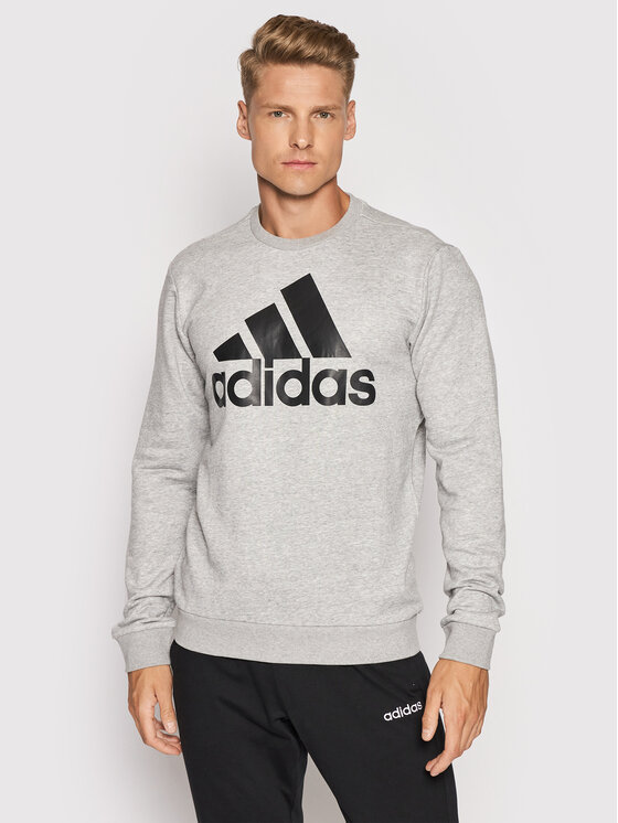 adidas-sweatshirt-essential-gk9077-gris-regular-fit Trenerka Set Per Meshkuj ADIDAS GK9077