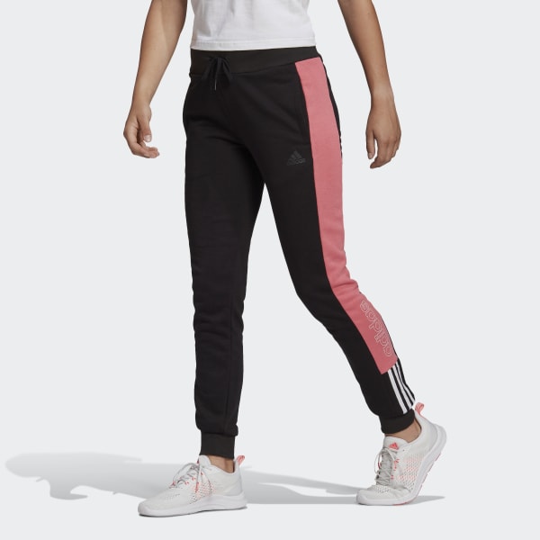 adidas_Essentials_Logo_Colorblock_Pants_Black_GL1373_21_model Trenerka Te Poshtme Për Femra ADIDAS GL1373