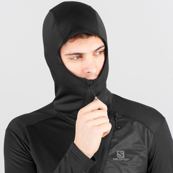 salomon-GRID-HZ-MID-HOODIE-giacca-uomo-BLACK-LC1200800-D Duks Për Meshkuj SALOMON LC1200800