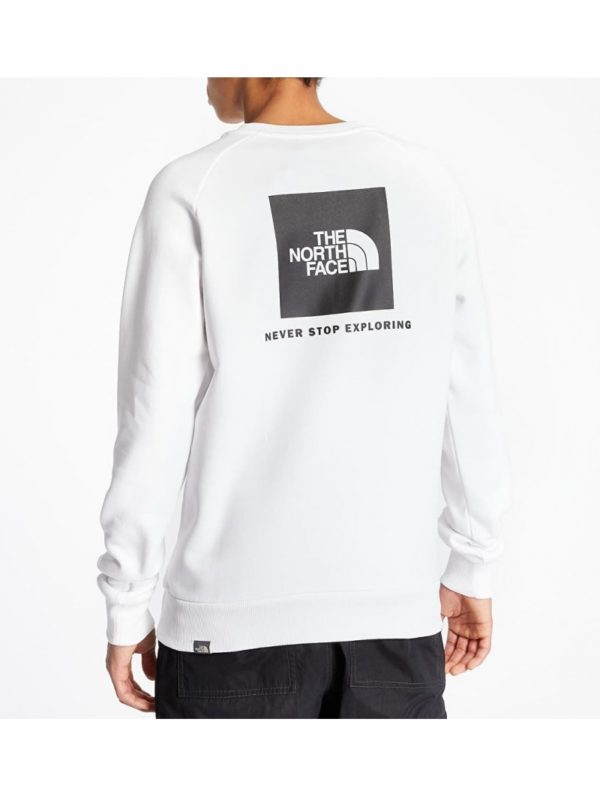 sudadera-the-north-face-raglan-red-box-blanco Duks Për Meshkui THE NORTH FACE NF0A4SZ9FN4