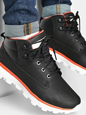 TIMBERLAND TREELINE MID BLACK LEATHER W ORG A2DPS