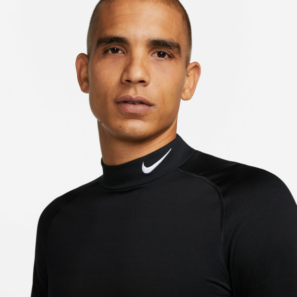 nike-pro-warm-maglia-da-allenamento-uomo-black-white-dq6607-010_E NIKE Bluze DQ6607-010