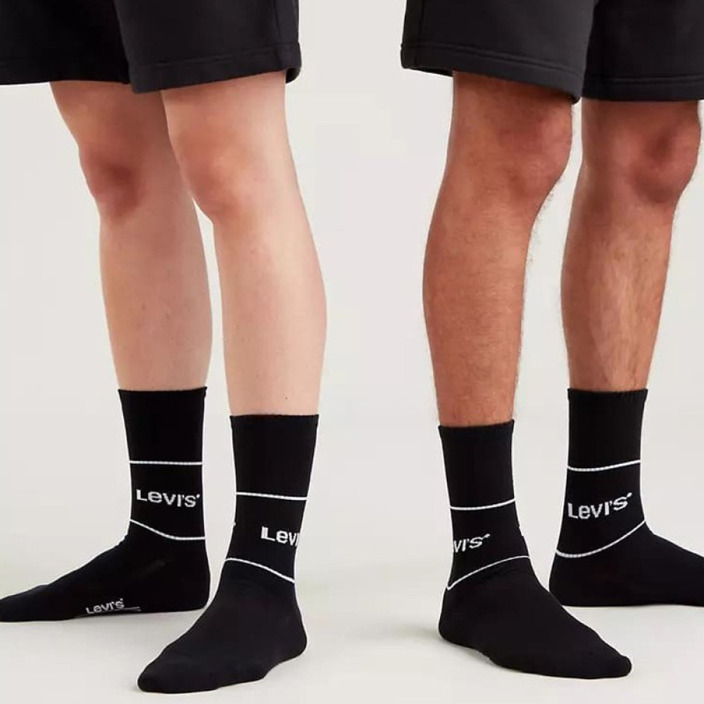 Κάλτσες Levis Short Cut Logo Sport 2 Ζεύγη 37157 0666 Μαύρο 1 1000x1000