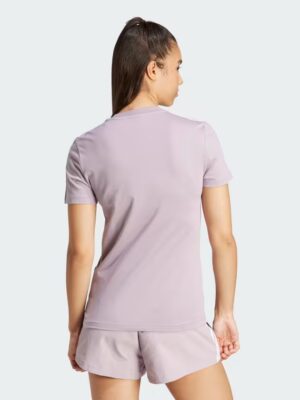 Essentials Slim 3 Stripes Tee Purple IS1550 23 hover model