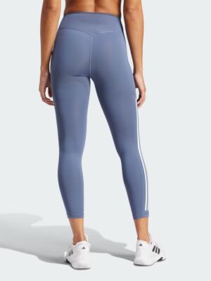 Optime 3 Stripes Full Length Leggings Blue IT9131 23 hover model