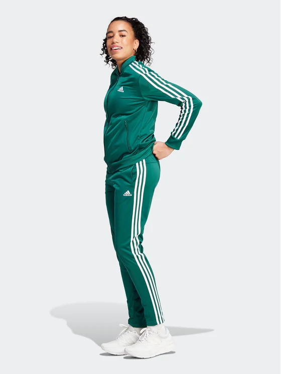 adidas-dres-essentials-3-stripes-ij8785-zielony-slim-fit-0000302535347 ADIDAS Trenerka Set IJ8785
