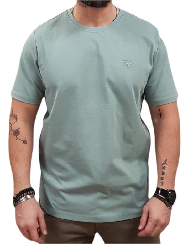 guess-m4yi0akccm1-g9l8-patch-tee-mint-regular-fit-t-shirt-μακό GUESS Maice M4YI0AKCCM1-G7DV