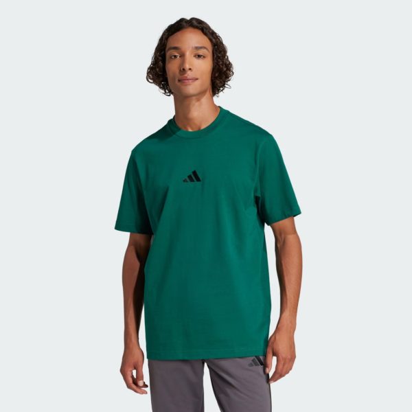 Essentials_Small_Logo_Single_Jersey_T-Shirt_Green_JF1096_21_model ADIDAS Maice JF1096