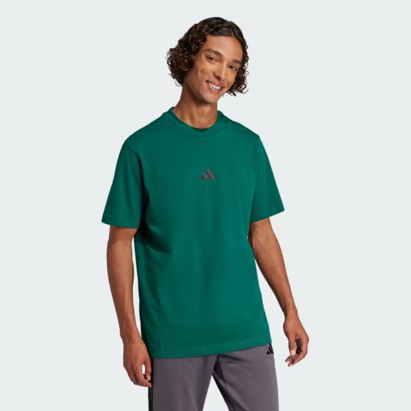 Essentials_Small_Logo_Single_Jersey_T-Shirt_Green_JF1096_25_model ADIDAS Maice JF1096
