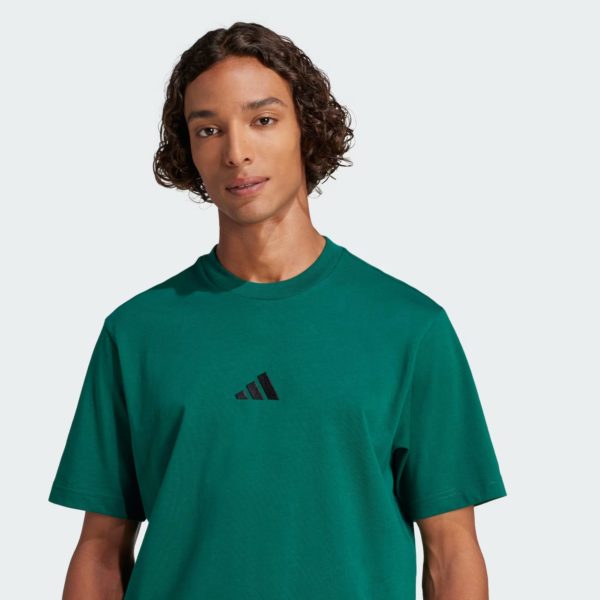 Essentials_Small_Logo_Single_Jersey_T-Shirt_Green_JF1096_41_detail ADIDAS Maice JF1096