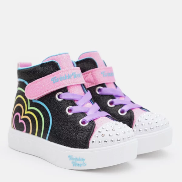 SKECHERS TWINKLE TOES: HEART STEPS - HEART GLOW 314623N-BKMT