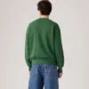 Levis sweatshirt masculino authentic crewneck sweatshirt a9244 0036 garment dye dark green