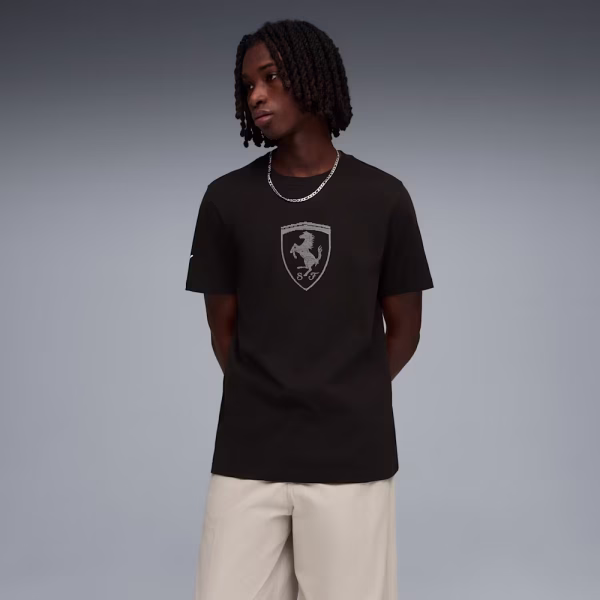 Scuderia Ferrari Men's Tonal Shield Tee